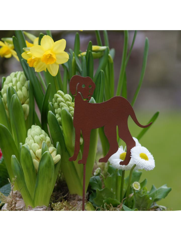 UNUS 4er Set Gartenstecker Rost Hunde in Braun günstig kaufen onesize