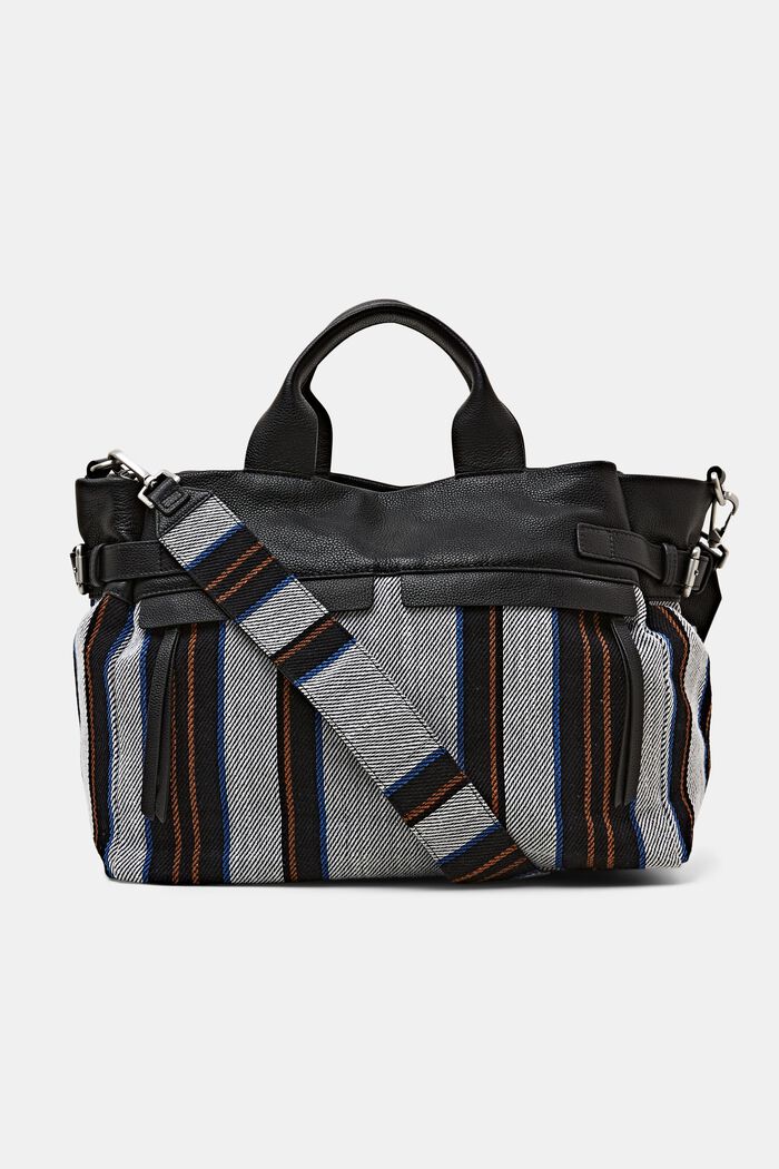 Gestreifte Ledertasche