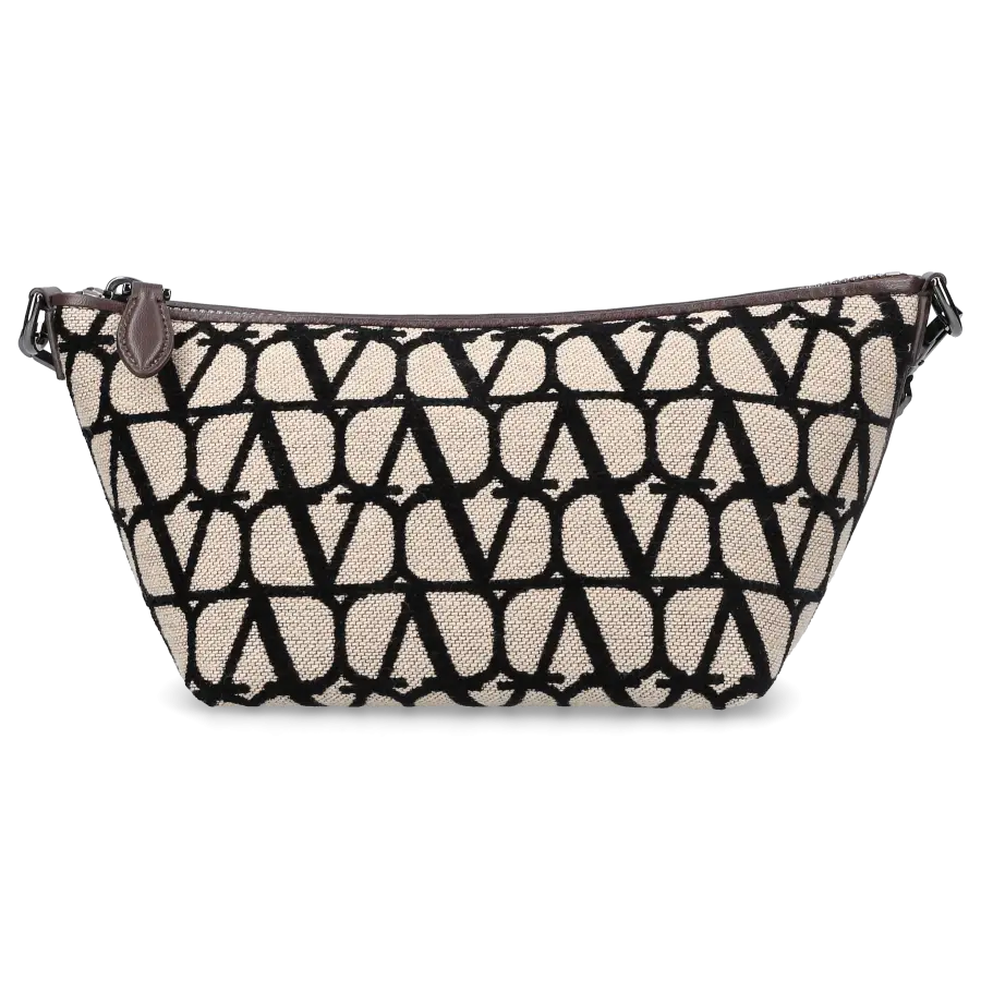Valentino Garavani - Schultertasche LOCÒ Canvas - beige