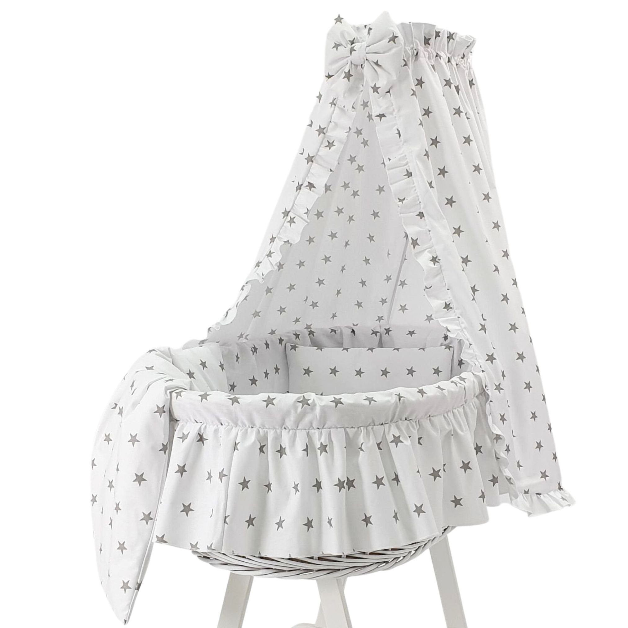 Babybettbezug Ersatz Bett Set für Stubenwagen ver. Designs, Stoff Ausstattung, Babymajawelt (5 St), Limited, Luftig Leicht, Allergiker geeignet, Fabelhaft - Made in EU
