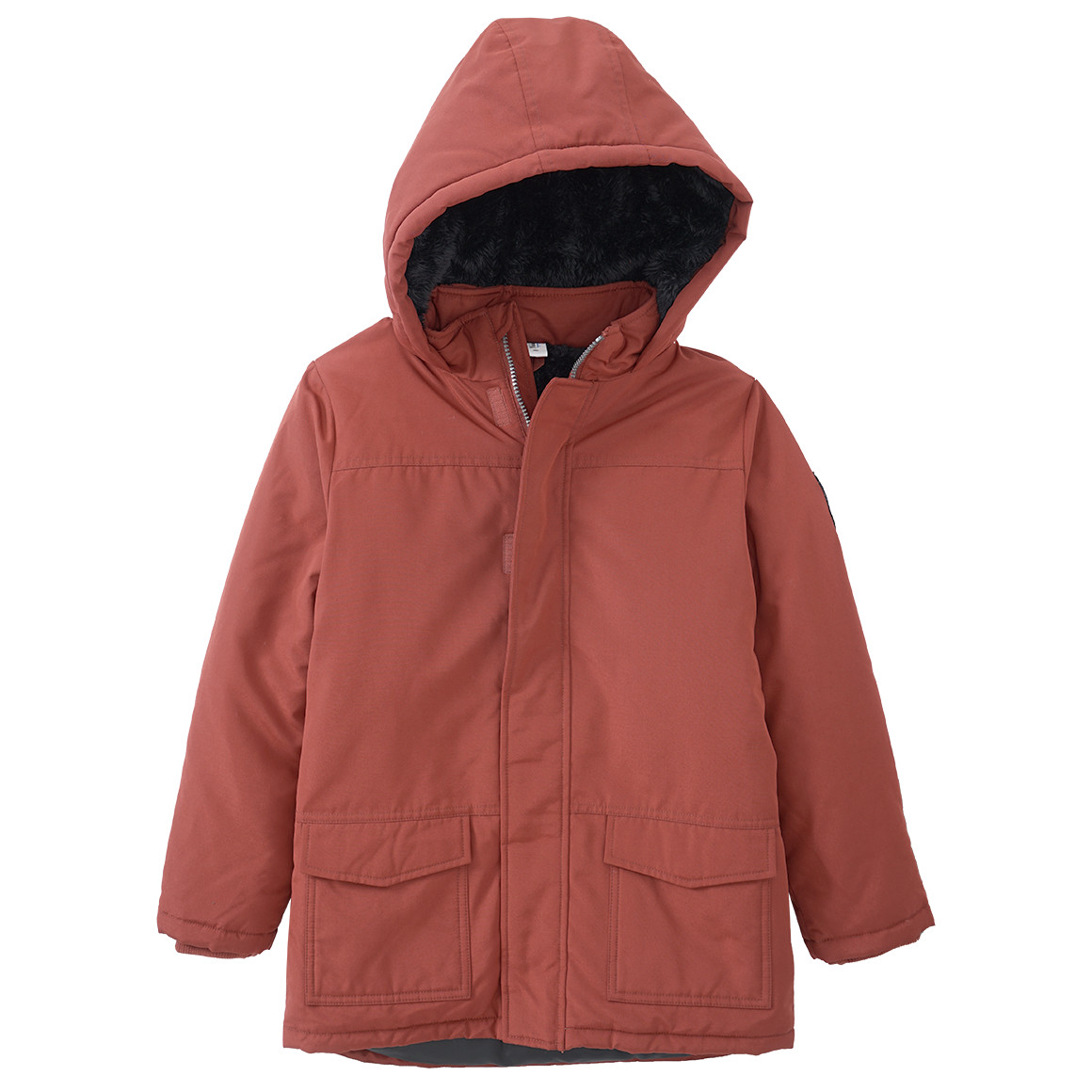 Jungen Parka mit Teddyplüsch