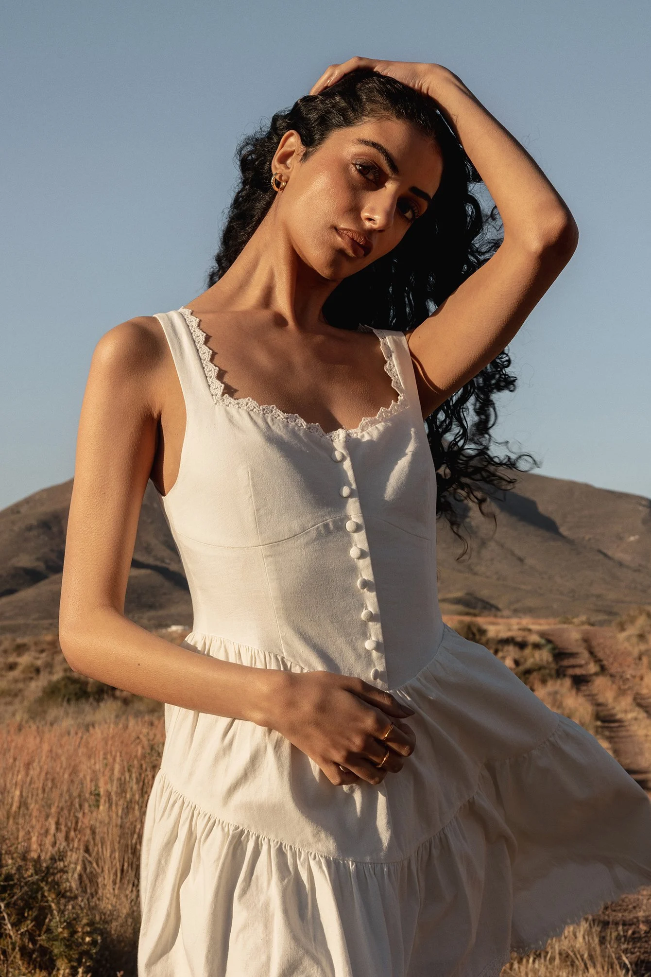 Minikleid mit Korsett und Knopfleiste