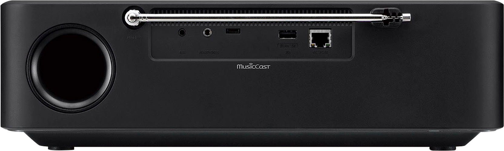 Yamaha MusicCast 200 Multiroom-Lautsprecher (Bluetooth, WLAN, 50 W, Qi kabellose Ladefunktion,Streaming-Dienste,Airplay 2,Alexa,Google)