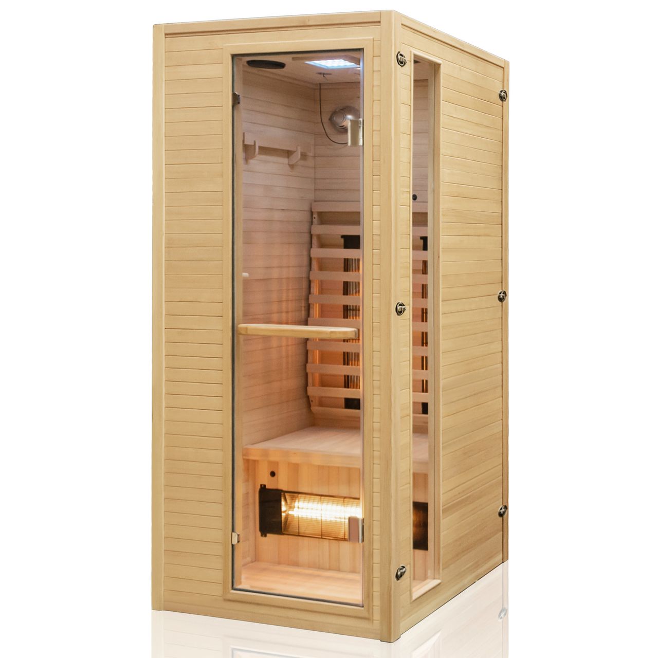 TroniTechnik Dewello® Infrarotkabine Infrarotsauna CALGARY 90cm x 90cm inkl. 4 Vollspektrumstrahler