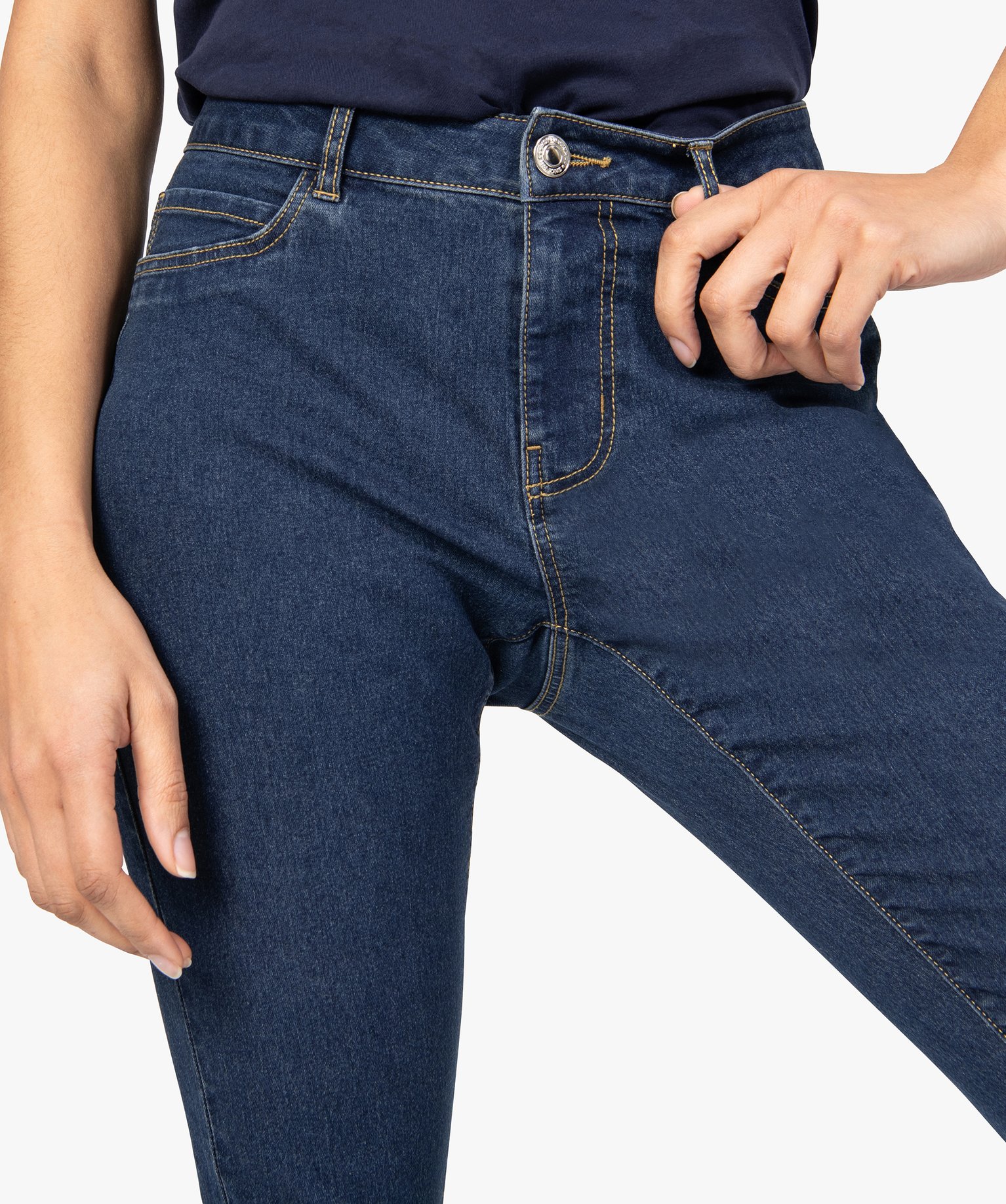 Jean femme coupe Slim 5 poches brut | GEMO