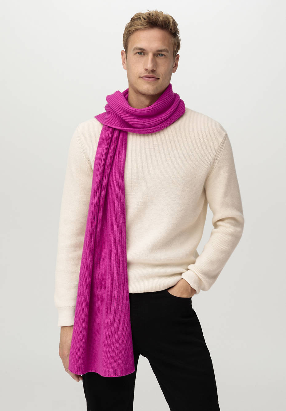 Unisex Strickschal aus reiner Bio-Baumwolle