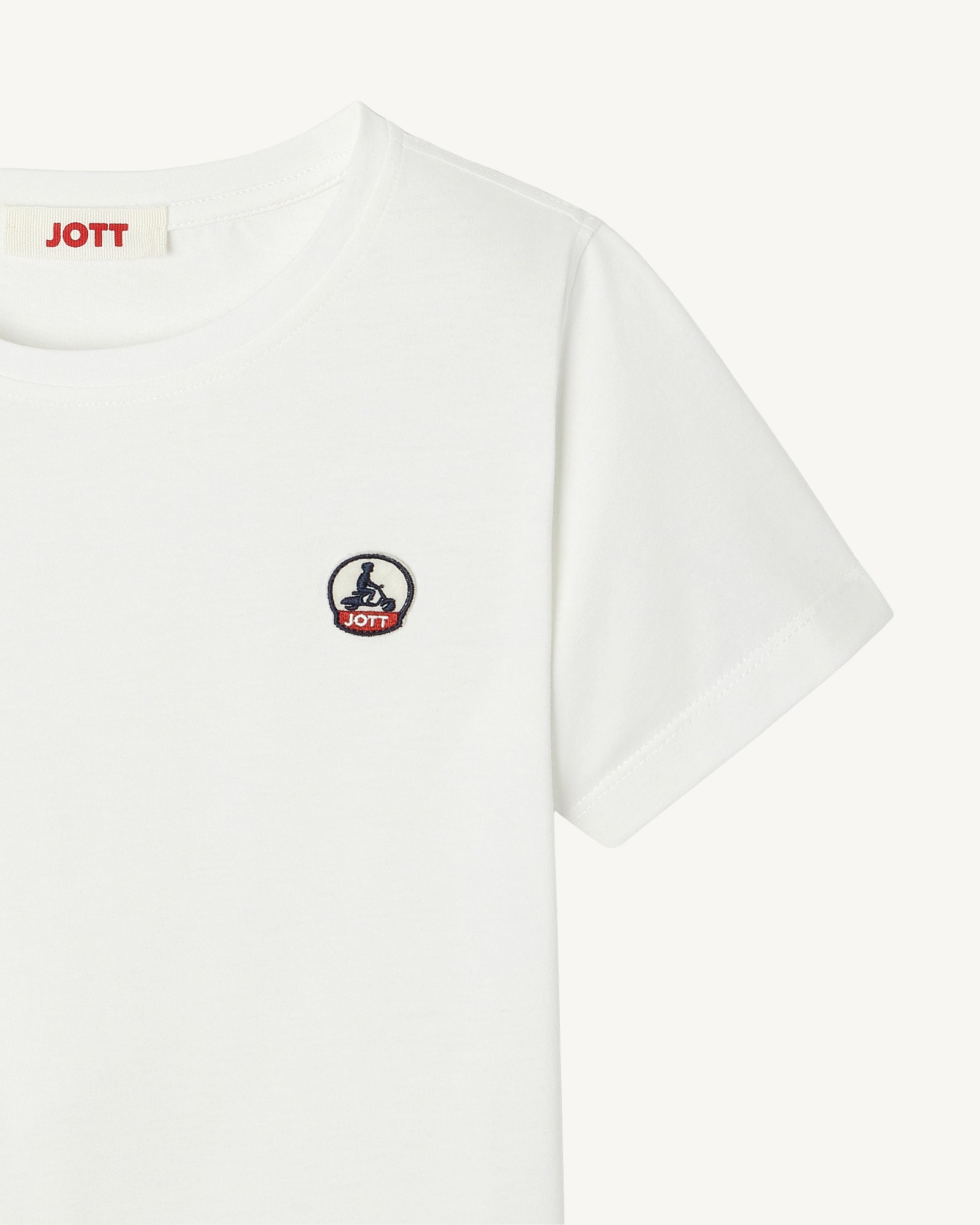 T-shirt enfant en coton biologique col rond Blanc Rio