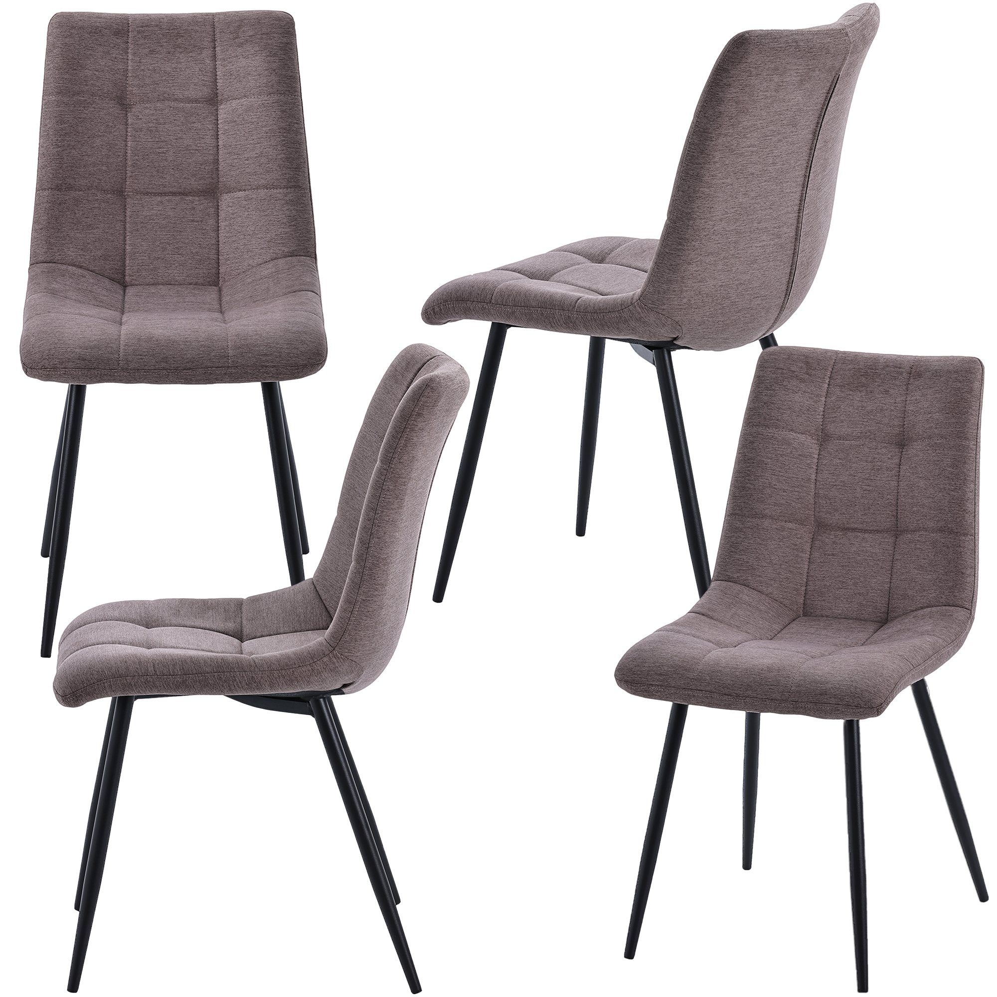 TRISENS Polsterstuhl Selina (1er Set, 2er Set, 3er Set oder 4er Set, 1 St), Essstuhl in moderner Stoffoptik in 5 trendigen Farbvarianten