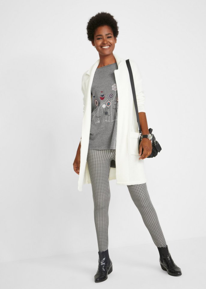 Oversize Longshirt mit Rundhalsausschnitt