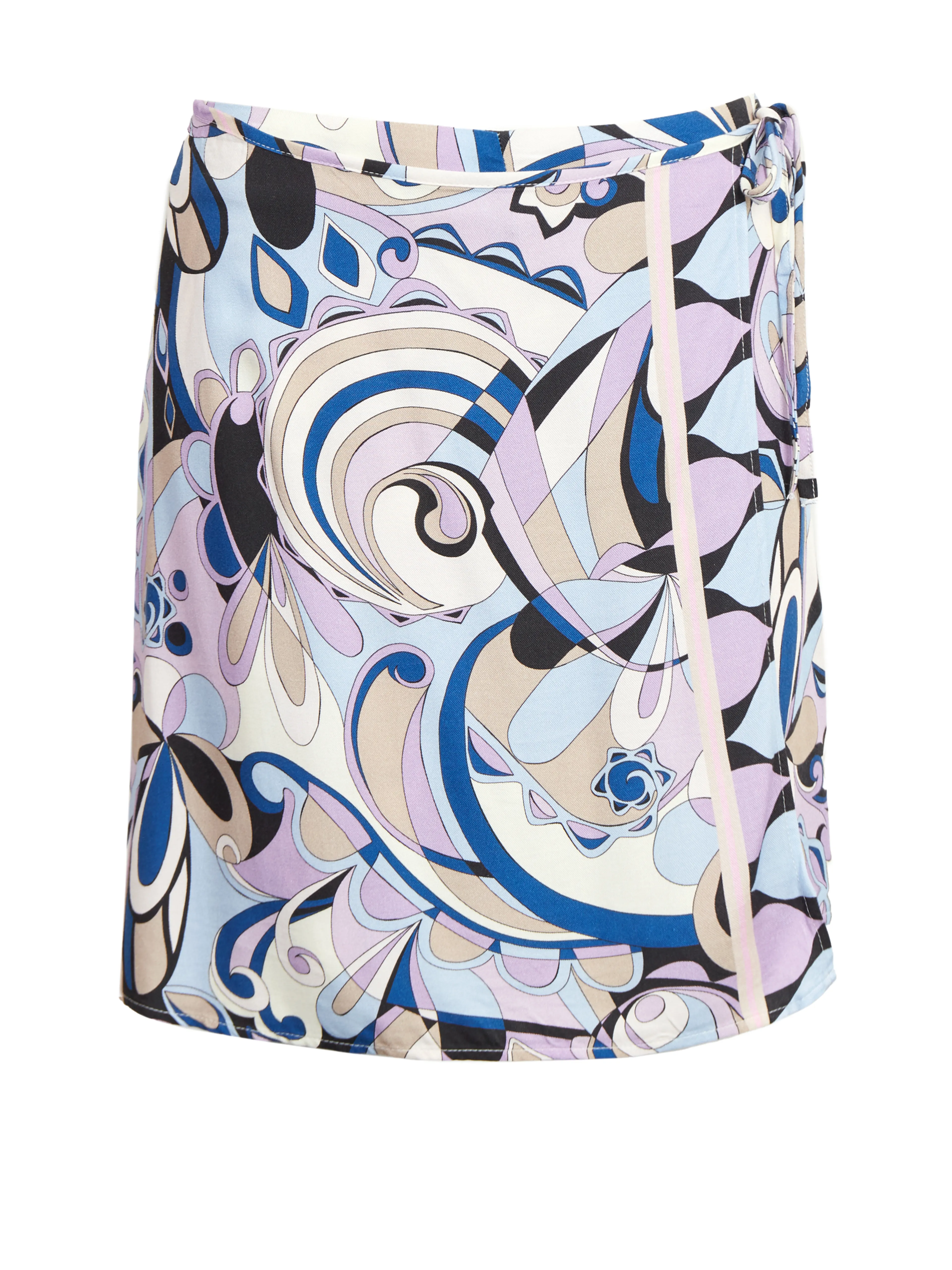 Blau-lila gemusterter Damen Wickelrock/Shorts ORSAY
