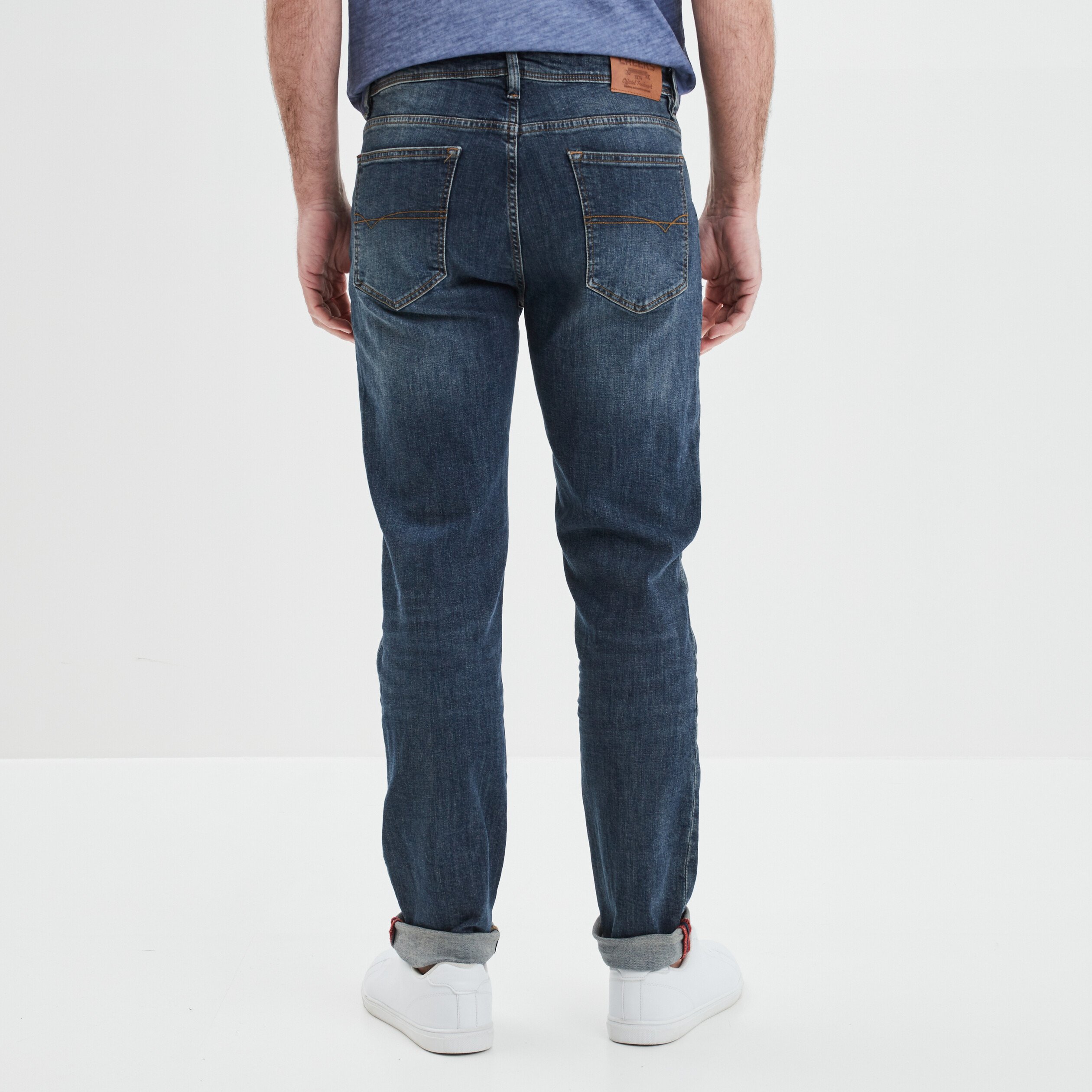 Jeans straight taille standard denim double stone homme | La Halle