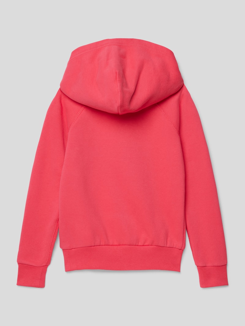Hoodie mit Label-Stitching in pink