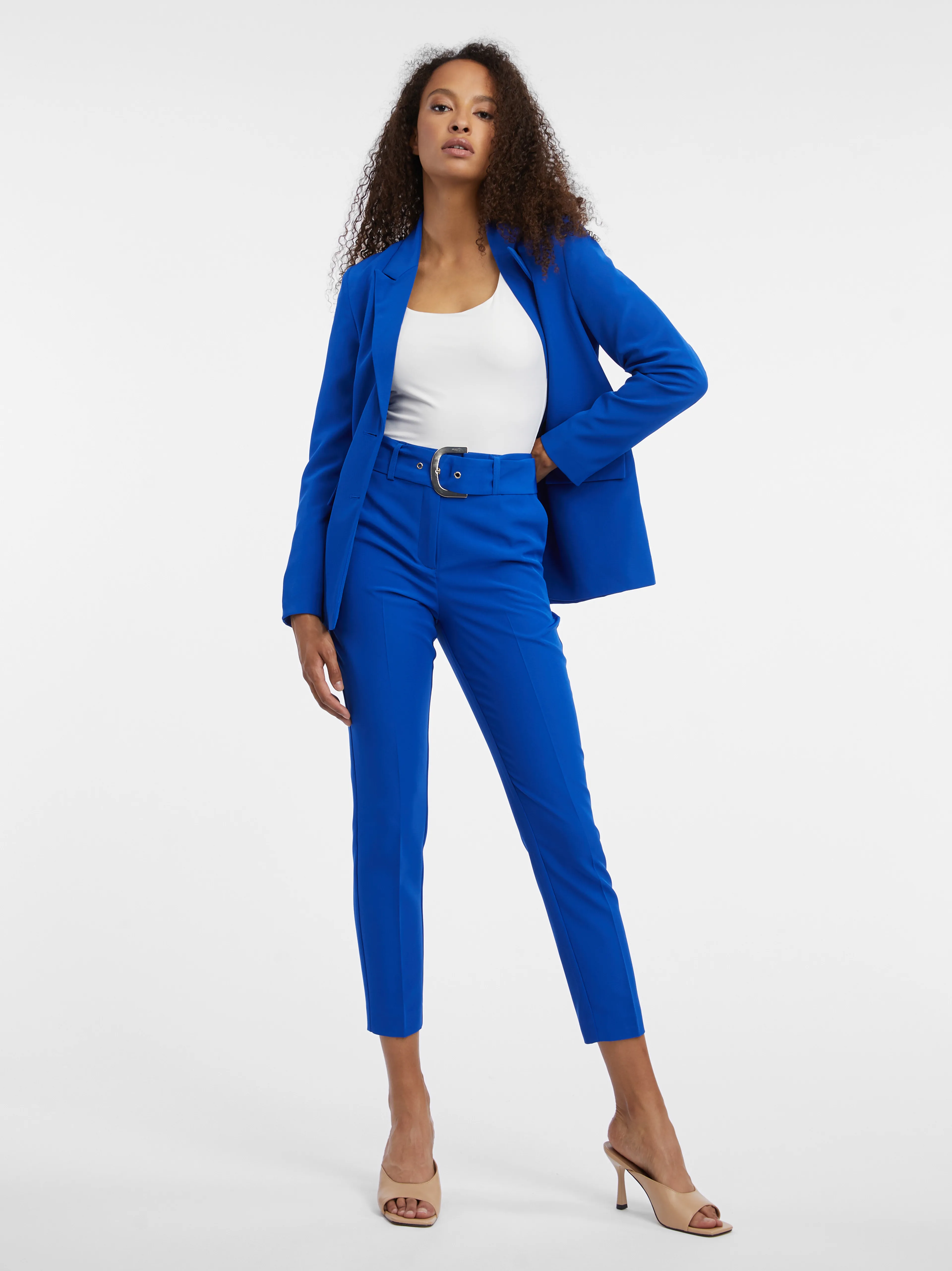 Blaue Damen-Cropped-Hose ORSAY