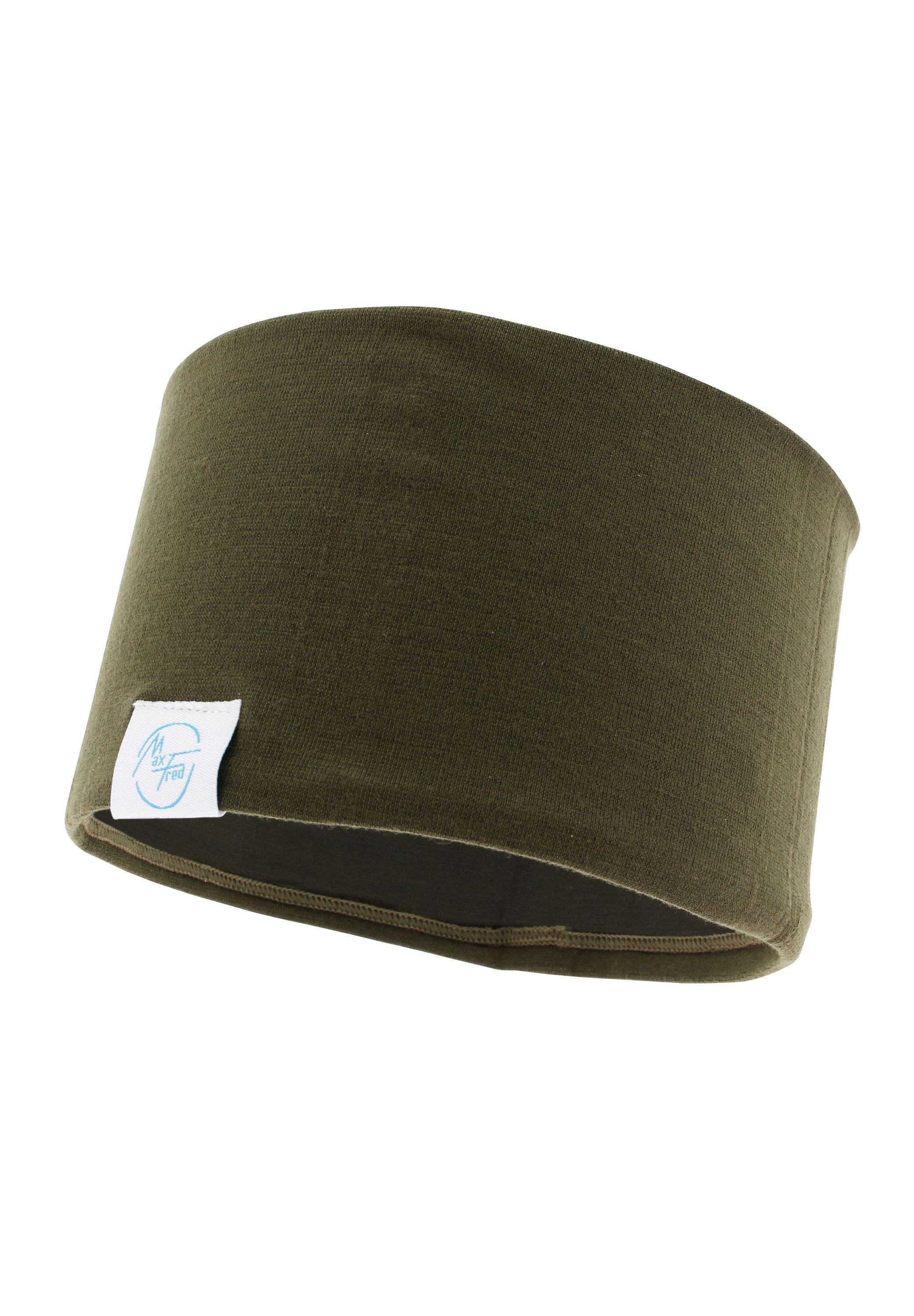 Maxfred Stirnband Bamboo grey Multifunktionstuch Elastisch, Nachhaltig, geringe Geruchsaufnahme, Ultraweich