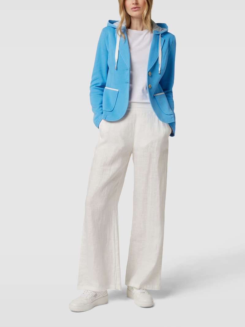 Blazer mit Kapuze in royalblau