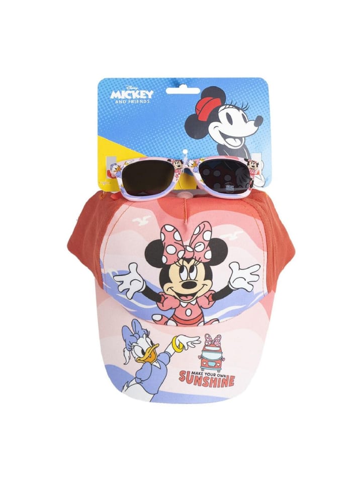 Disney Minnie Mouse Disney Minnie Mouse Kinder Cap & Sonnenbrille Stylisches Set in Rosa günstig kaufen onesize