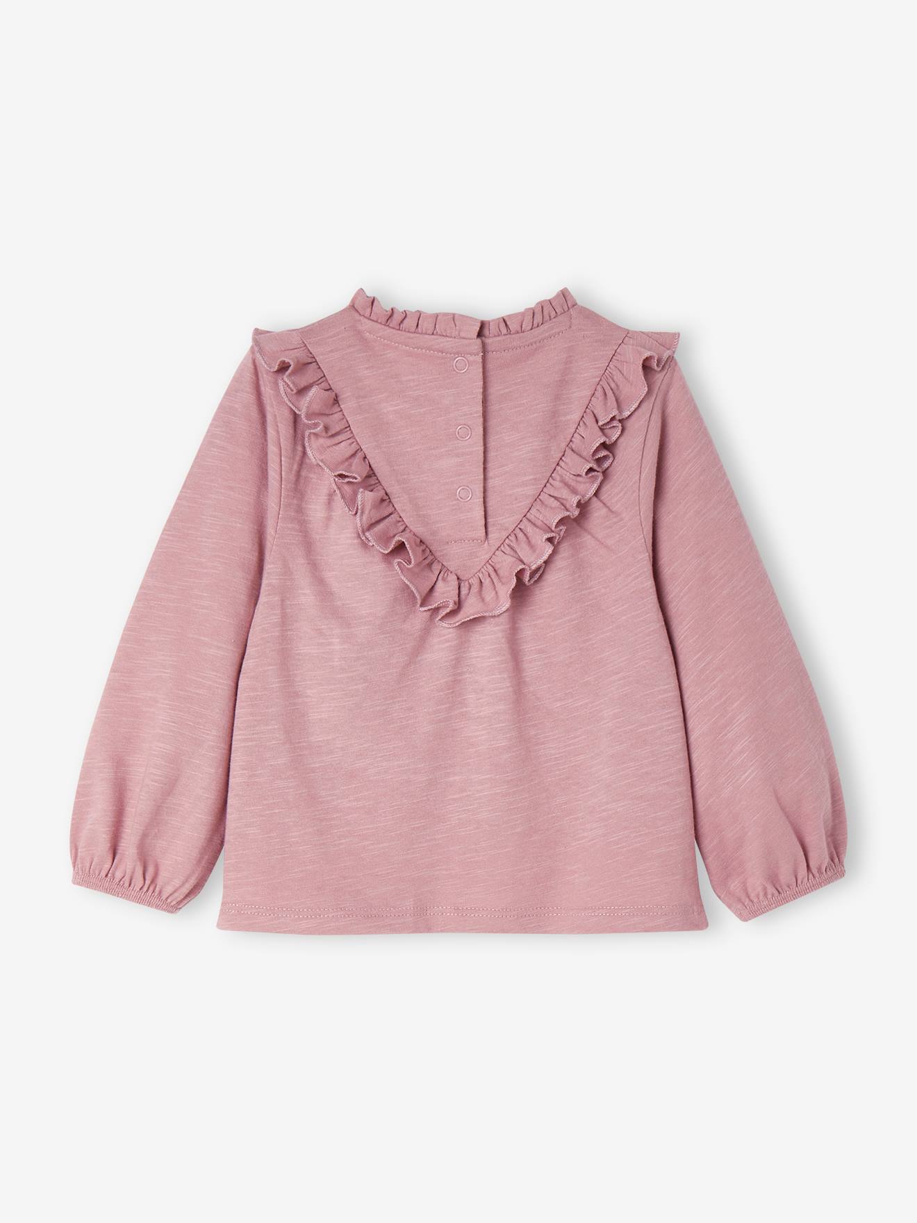 Vertbaudet Baby Shirt mit Stickerei - lila