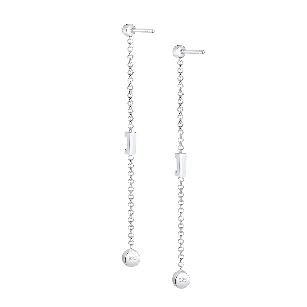 Elli PREMIUM Elli PREMIUM Boucles d'Oreilles Femme Chaîne à l'Allure Moderne avec une Pierre T Boucles d'oreilles