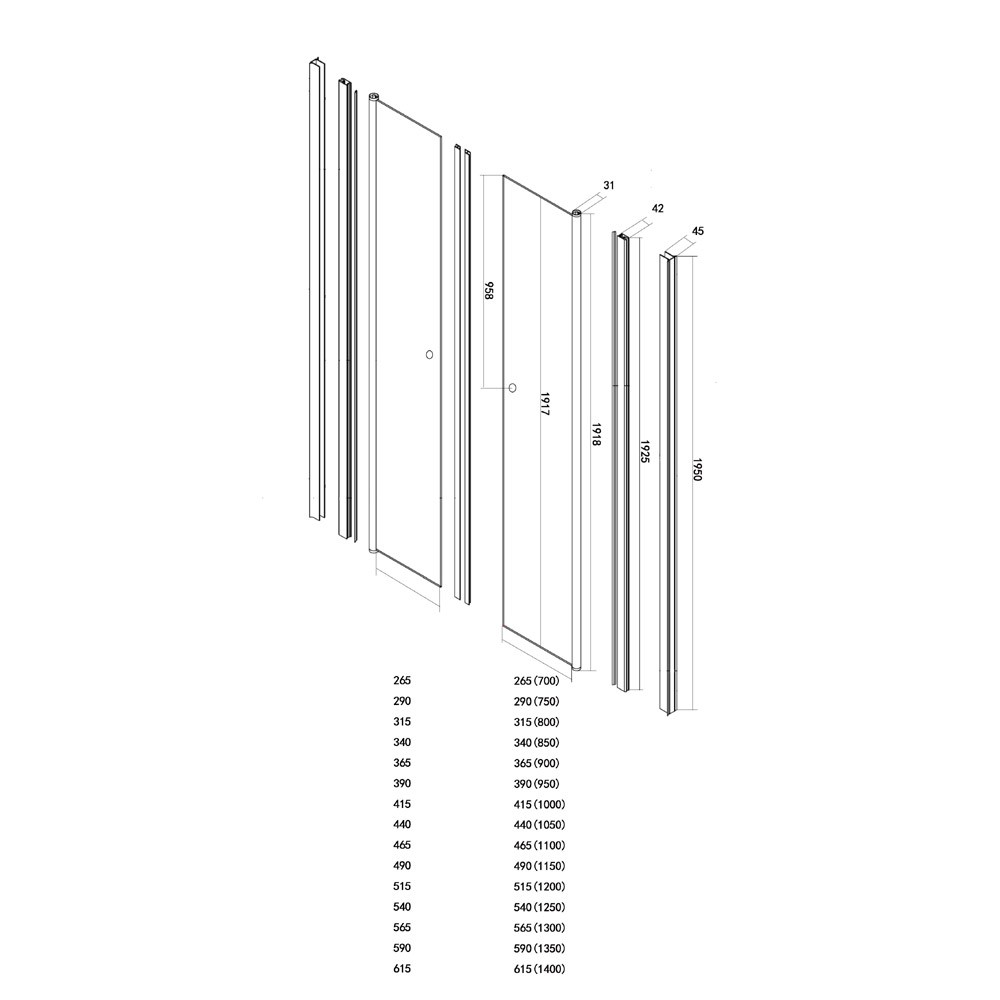 Home Deluxe Pendeltür LAVEA 75x195cm Milchglas