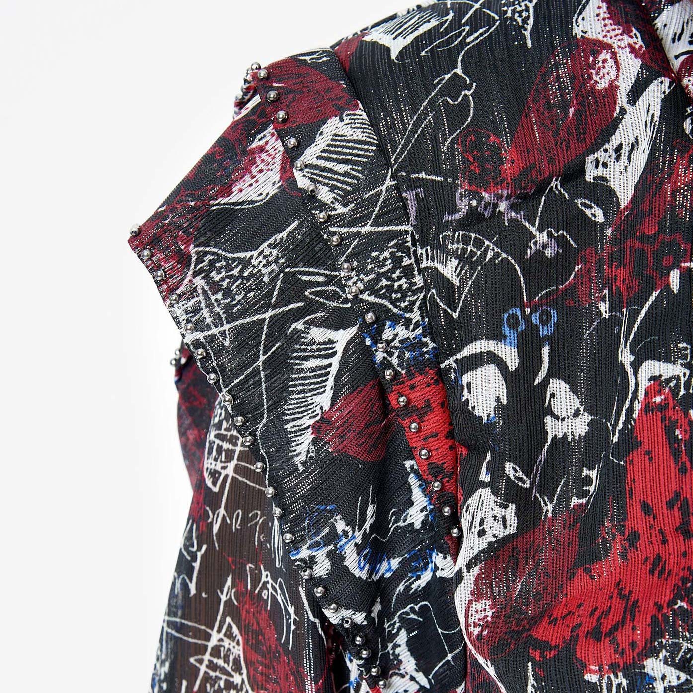 DEMPO  Blouse fleurie noire Femme