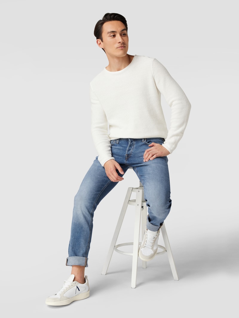 Stone Washed Slim Fit Jeans in jeans