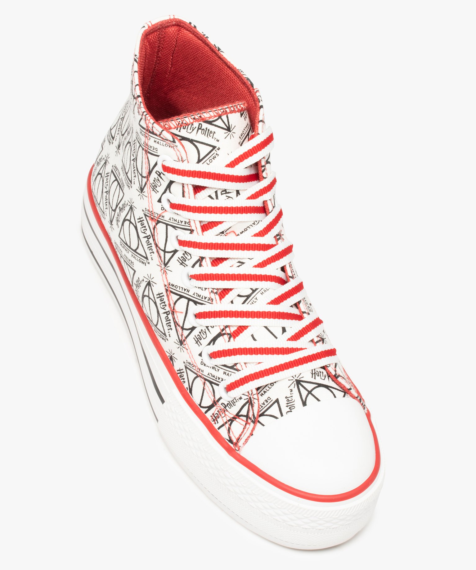 Baskets femme montantes imprimées - Harry Potter blanc | GEMO