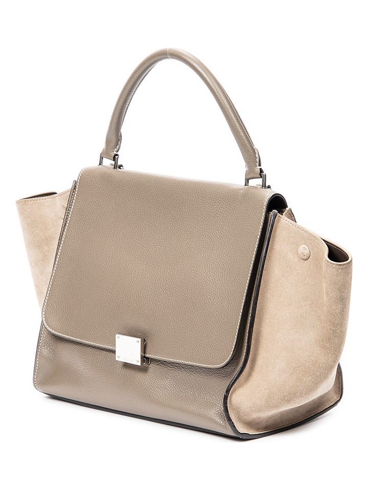 Celine Leder-Henkeltasche in Beige - (B)31 x (H)23 x (T)18 cm günstig kaufen onesize
