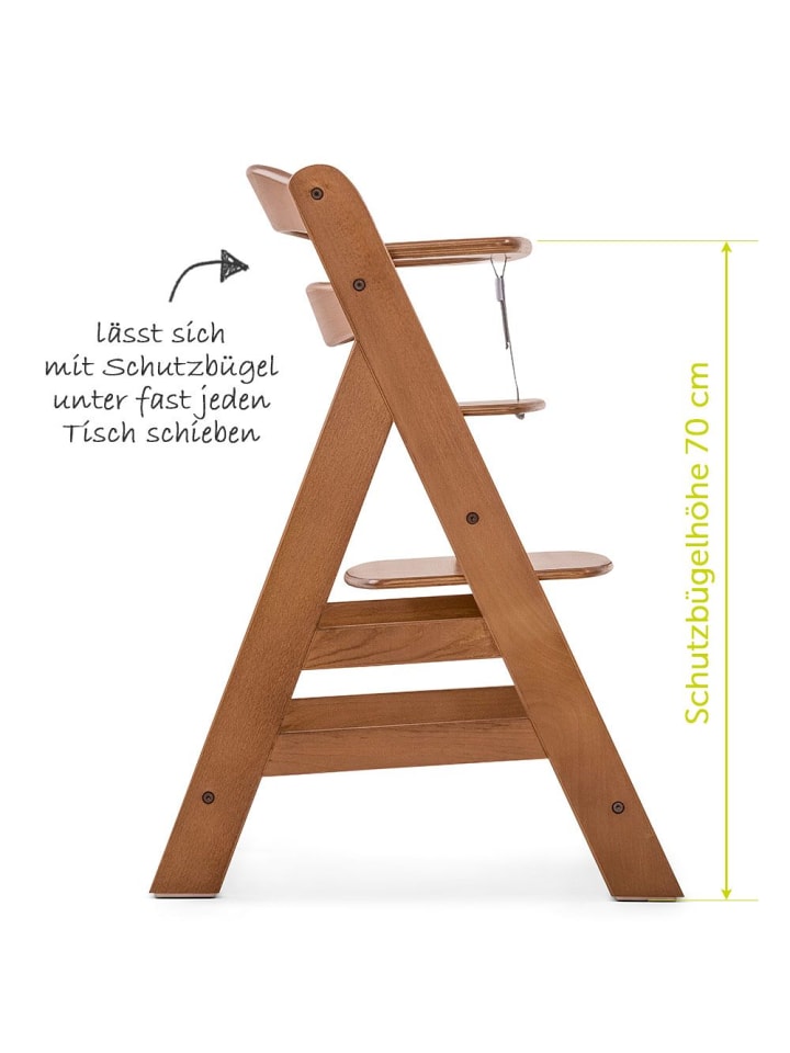 Hauck Alpha Plus Walnut Newborn Set - 4-tlg. Hochstuhl in braun,beige günstig kaufen onesize