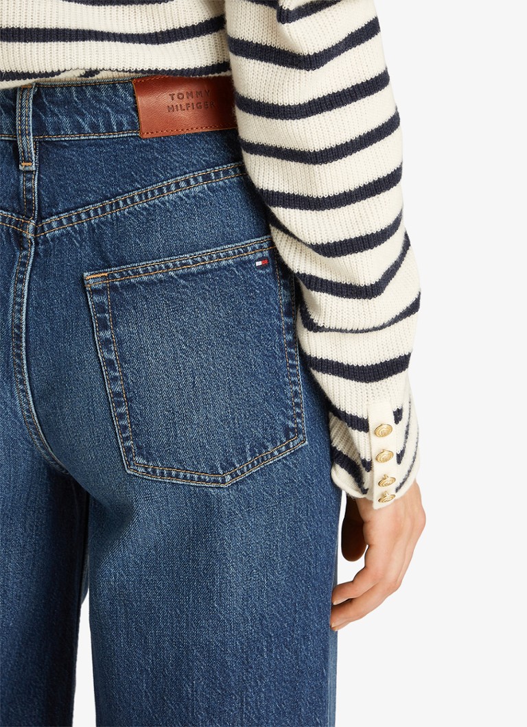 Tommy Hilfiger  High waist wide leg jeans met donkere wassing