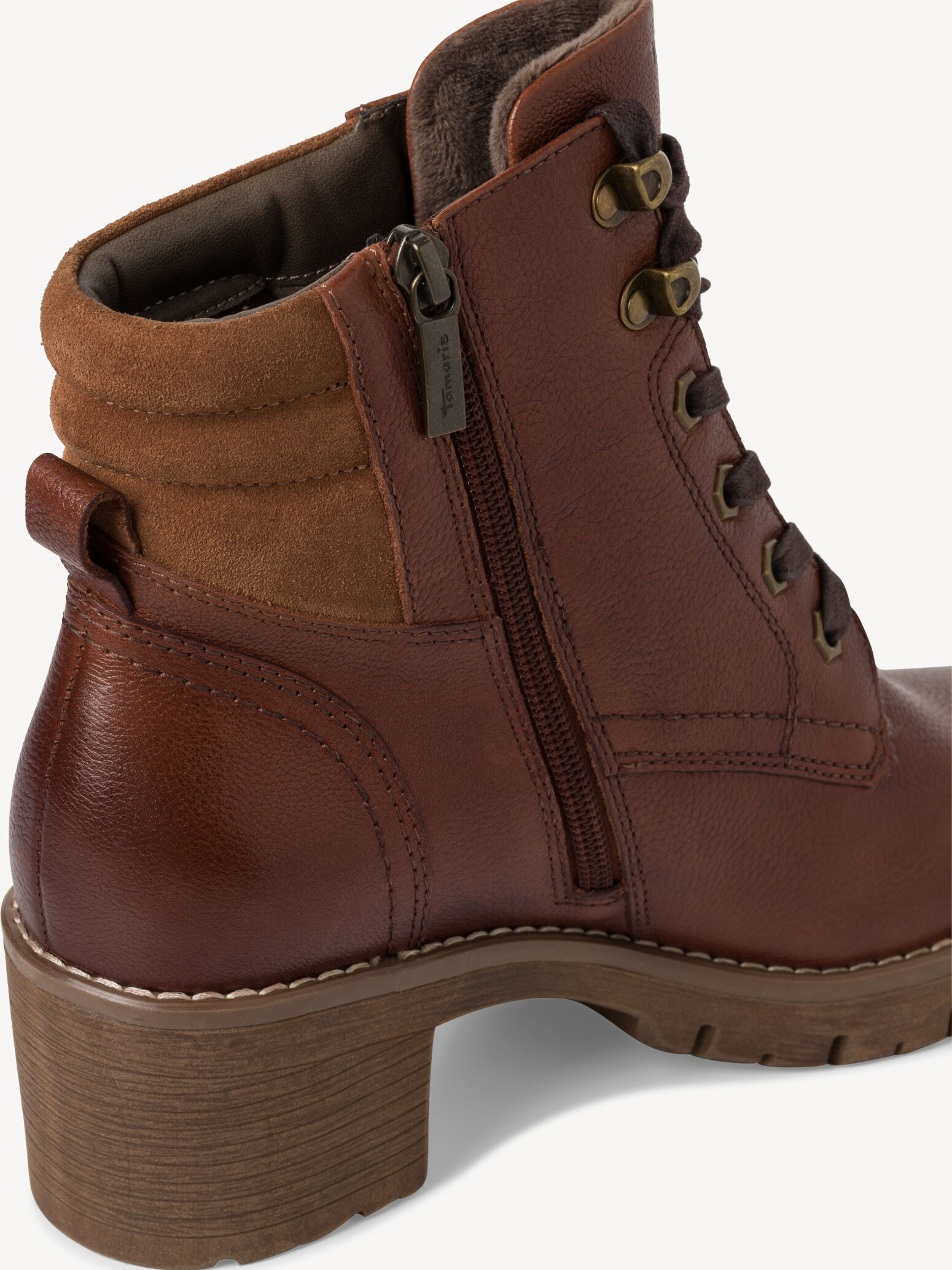 Bottine en cuir - marron