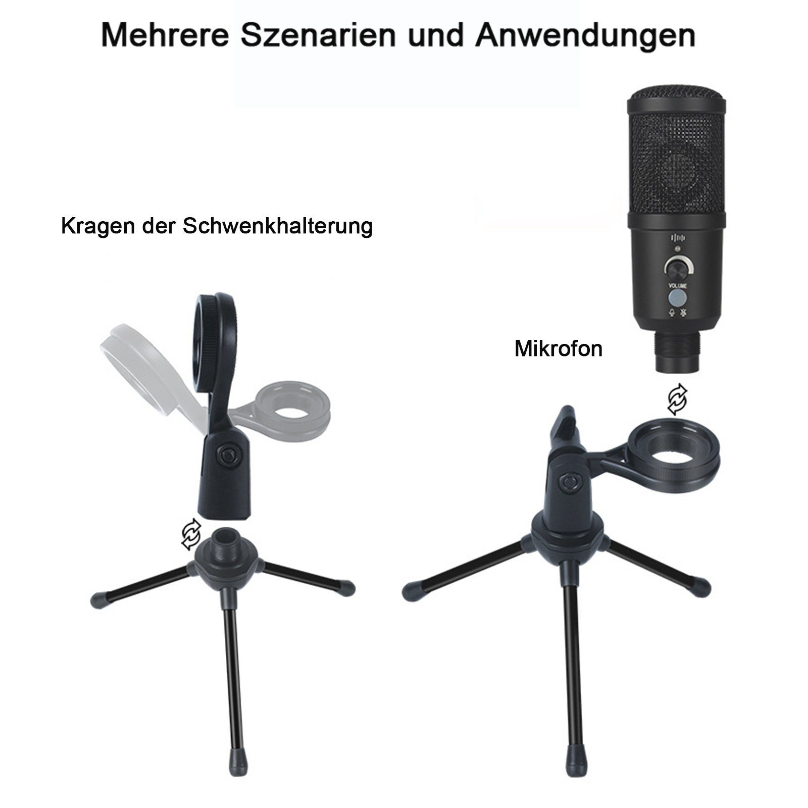iceagle Mikrofon USB Mikrofon Kondensator Microphone Kit Nierencharakteristik