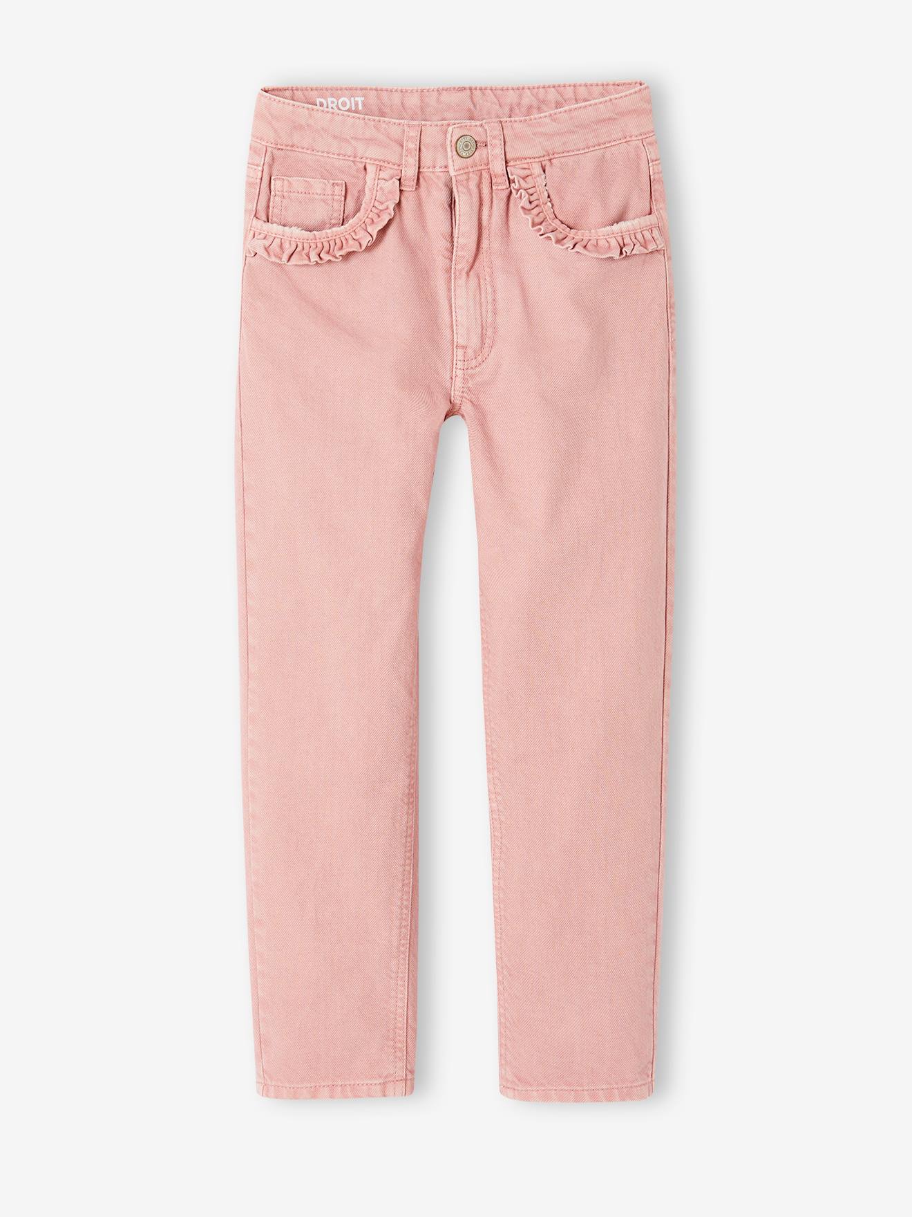 Vertbaudet Gerade Mädchen Hose, Hüftweite SLIM - blush