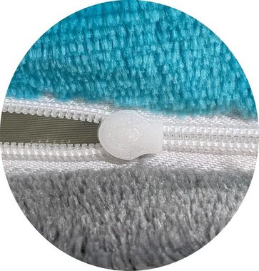 Bettwäsche 4 tlg Winter Thermofleece Wende Plüsch Thermo Fleece Nicky Wende Bettwäsche 135x200 cm Flausch Cashmere touch weich kuschelig warm Teddy Plüsch TÜRKIS UNI, Leonado Vicenti, Fleece, 4 teilig