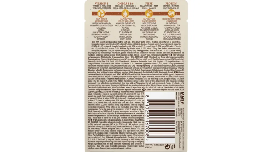 IAMS Naturally Katzennassfutter Adult Huhn & Lamm 85 g
