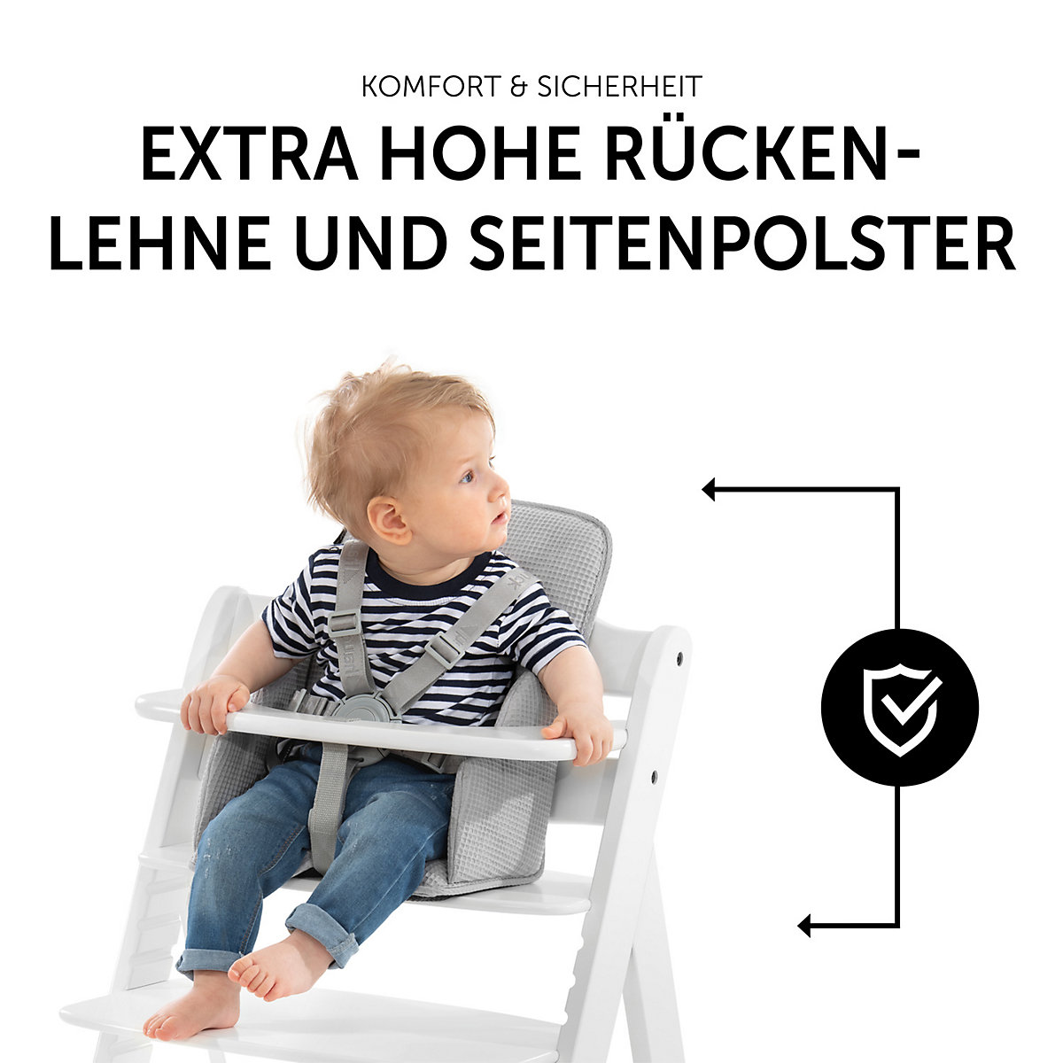 Sitzverkleinerer Alpha Cosy Select, Waffle Pique Grey