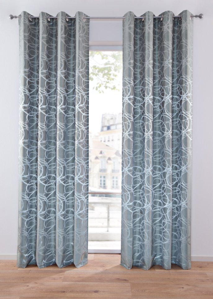 Vorhang mit Jacquardmuster (1er Pack)