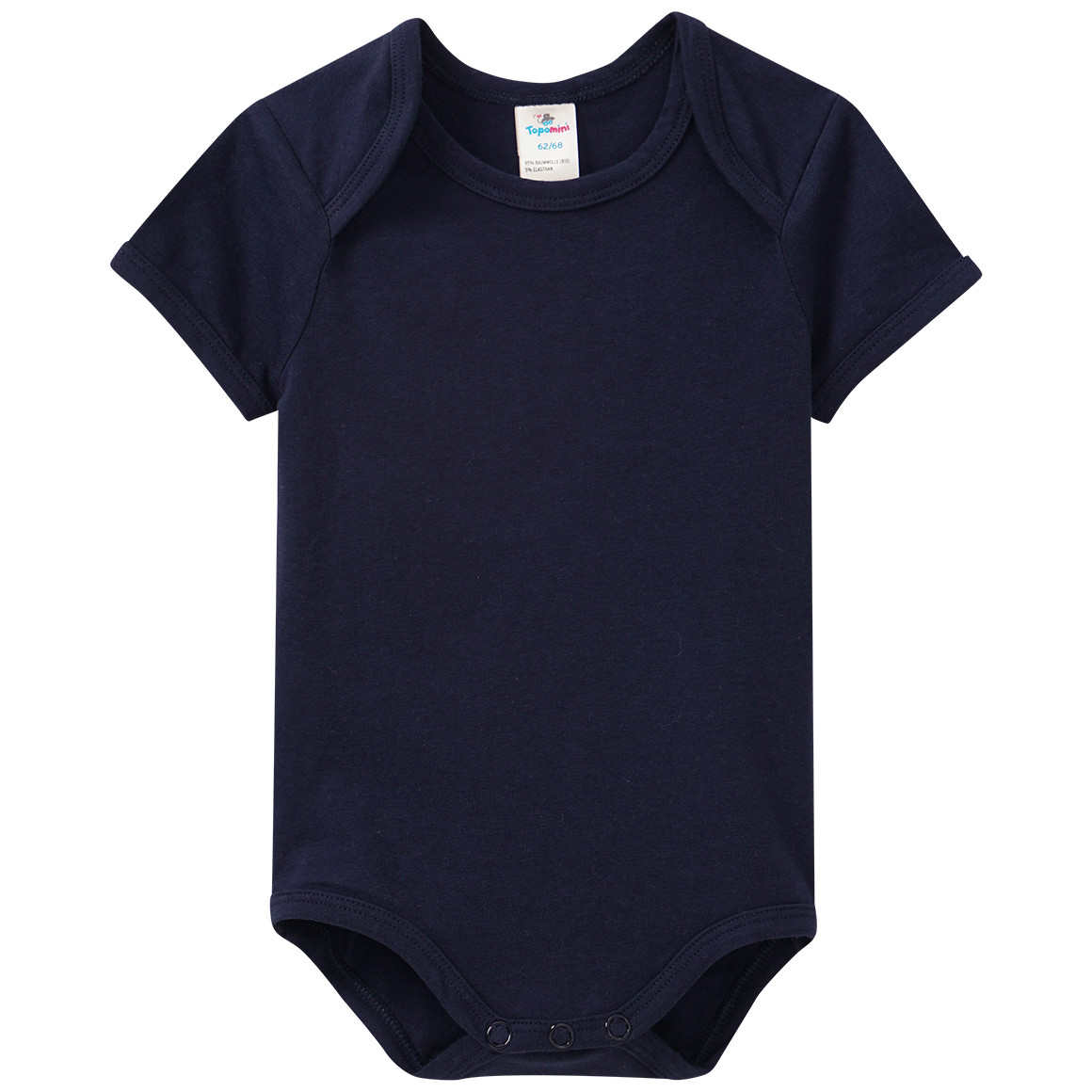 5 Baby Kurzarmbodys mit Bio-Baumwolle