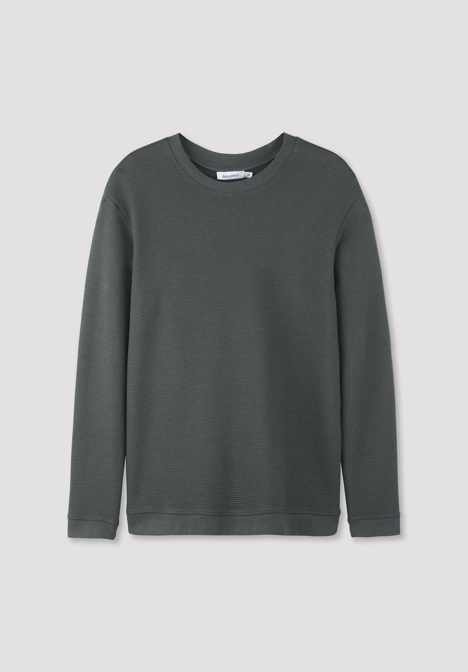 Waffelpiqué-Pullover Regular aus reiner Bio-Baumwolle
