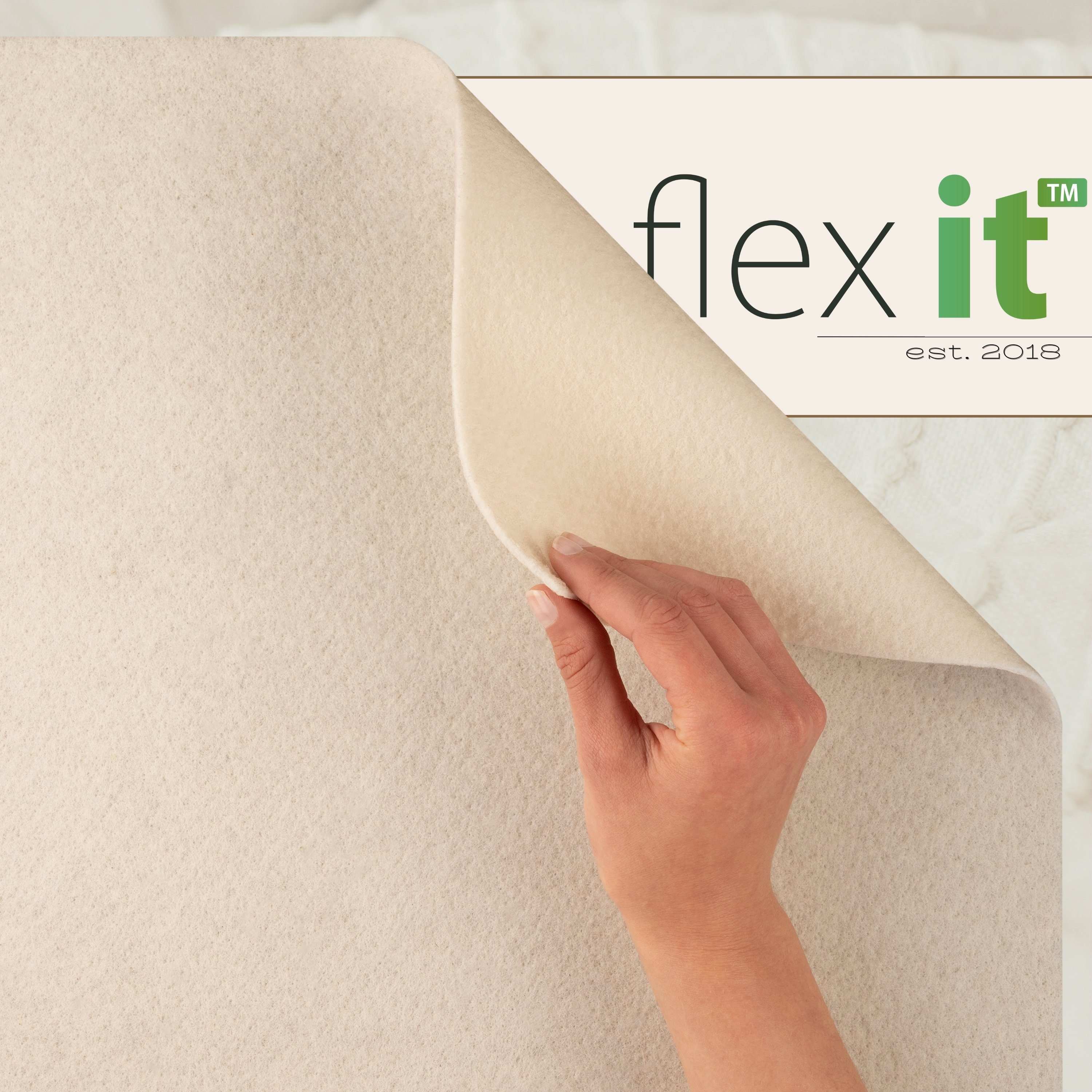 Matratzenschoner Anti Rutsch für Topper, flex it® Antirutschmatte für Boxspringbett flex it, Allergikergeeignet, Frei von Lösungsmitteln und Weichmachern
