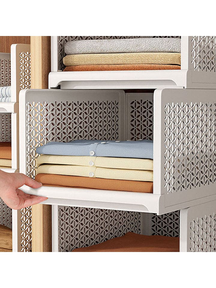 Joybos Kleiderschrank-Aufbewahrungsbox in Weiß - (B)44 x (H)38 x (T)24,5 cm günstig kaufen onesize