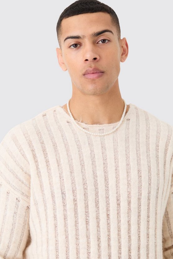 Kastiger Pullover mit Naht-Detail
