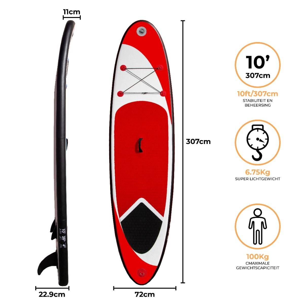 Monstershop 307cm Aufblasbares Paddle Board