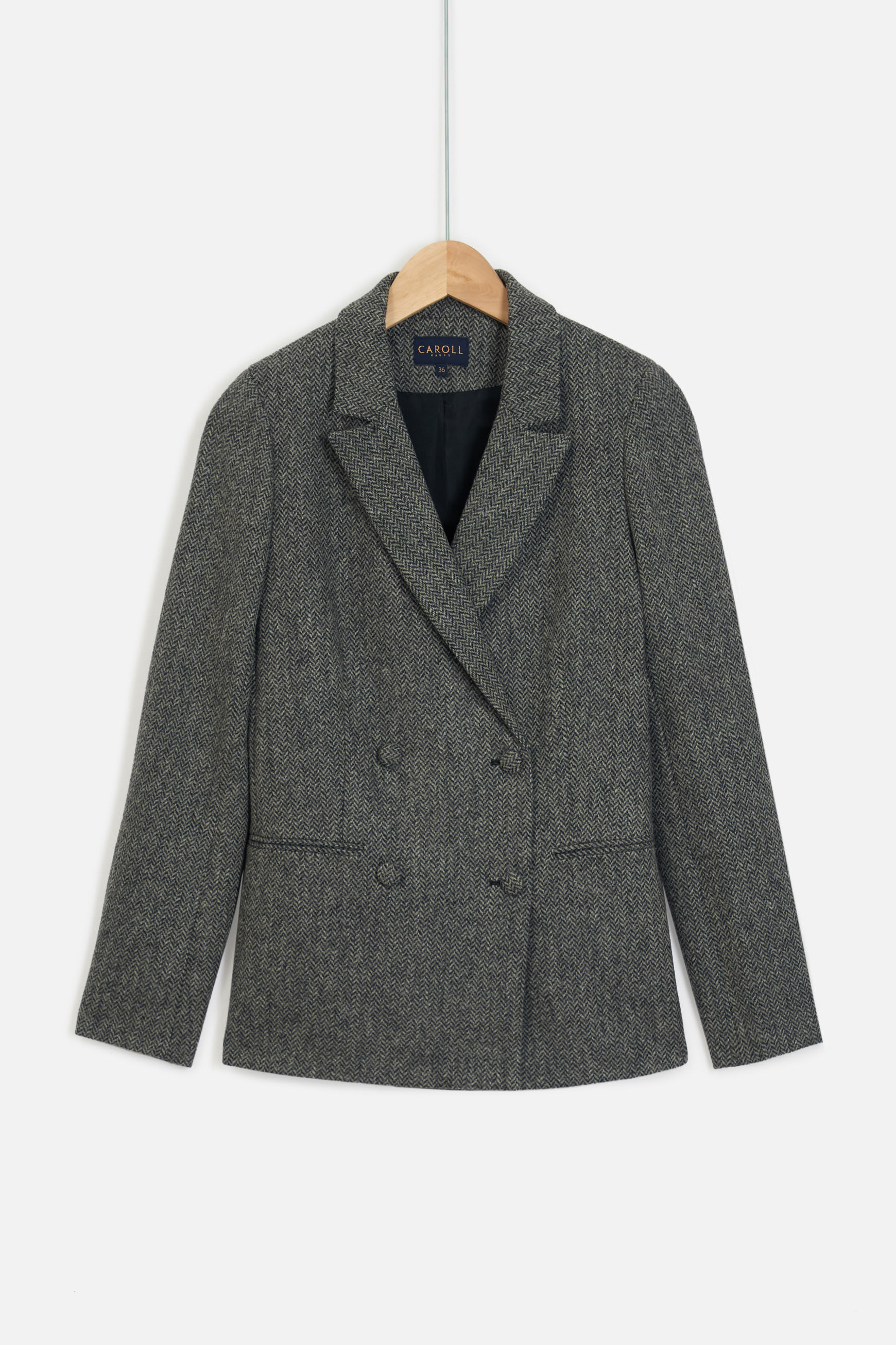 Blazer yelena chevron gris fonce femme