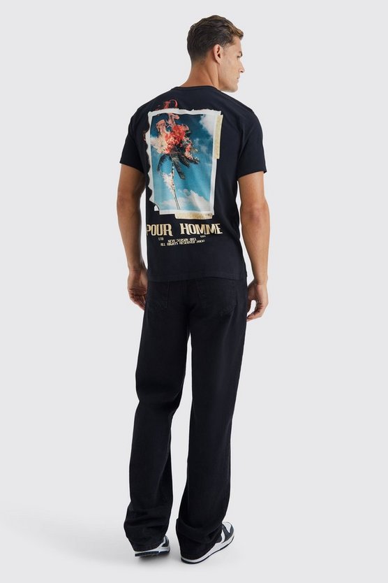Tall T-Shirt mit Palmen Photo Print