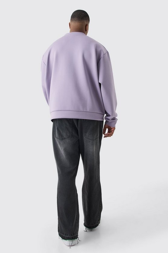 Plus kastiges Oversize Scuba Sweatshirt