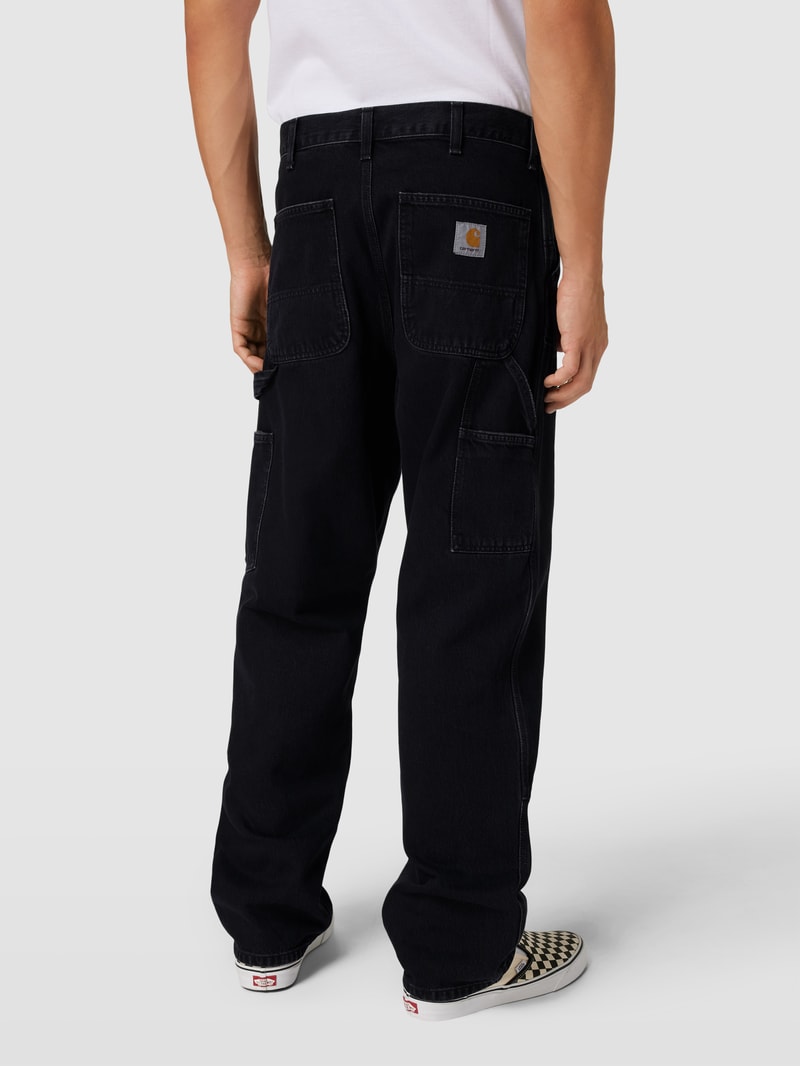 Jeans mit Eingrifftaschen in anthrazit