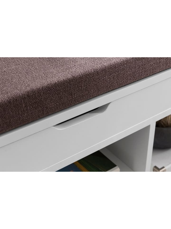KADIMA DESIGN Schuhbank WL5.345 mit Sitzfläche Garderoben-Bank Holz 104x51x32 cm in Weiß günstig kaufen onesize