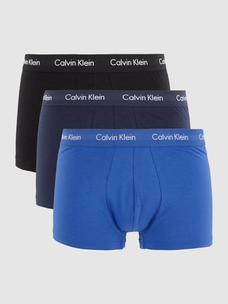 Trunks im 3er-Pack - kurzes Bein in blau
