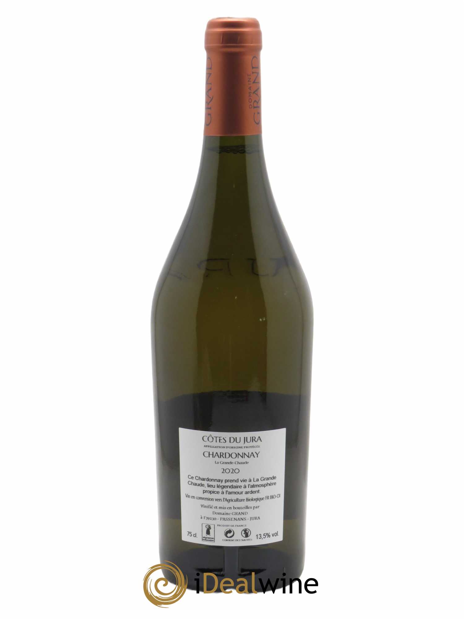 Côtes du Jura Chardonnay La Grande Chaude Domaine Grand  2020 - Lot de 1 Bouteille