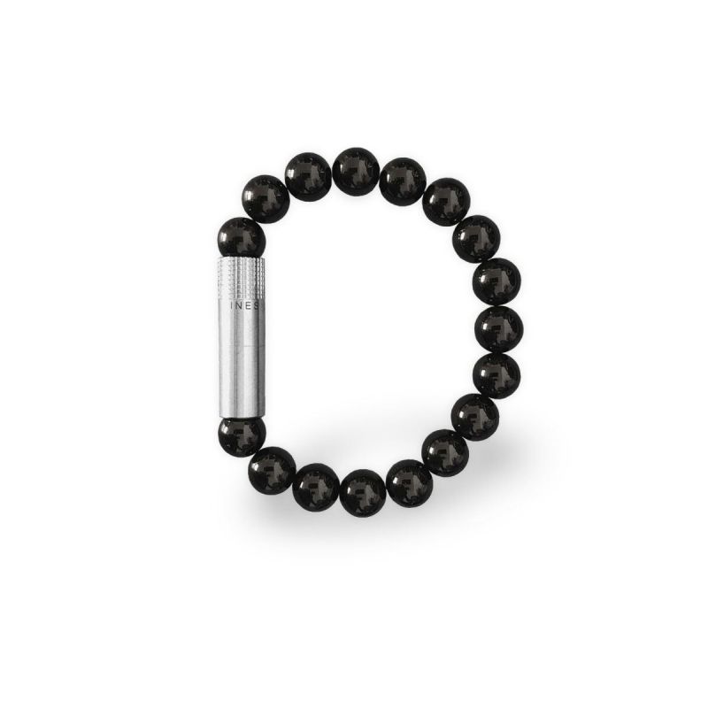 Les Fines Lames Armband Zigarrenschneider Edelstahl Farbe Onyx - Größe S